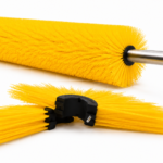 Cottam Brush SPLITGRIP modular roller brush system showing the complete roller brush and patent-pending split replacement section.